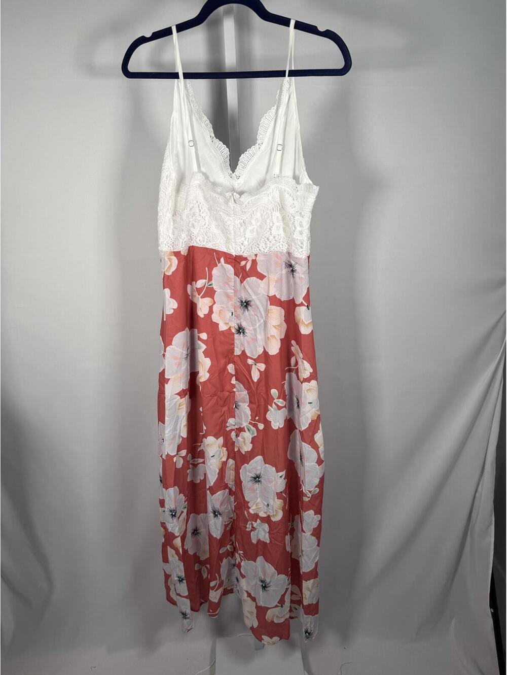 NWT Cupshe Floral Lace Bodice High Low Maxi Dress Women's Size M - Picture 5 of 6